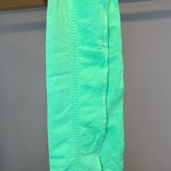 NWOT Free People Movement Neon Green Perforated 7/8 High Waist Leggings - Picture 6 of 7